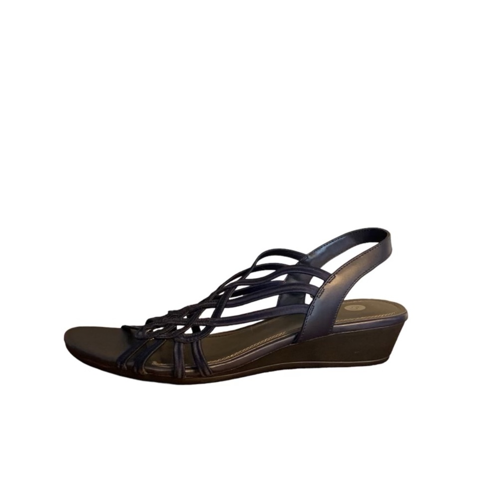 Dress Barn Reva Small Navy Wedge Heel Size 10
